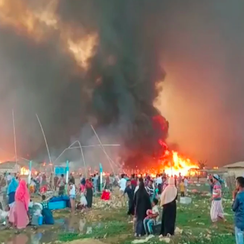 Bangladeshi authorities, aid agencies and refugee volunteers rush to respond as massive fire leaves some 45,000 Rohingya refugees without shelter