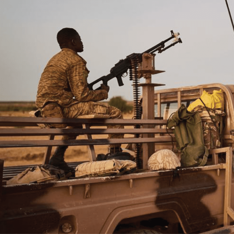 A soldier on the lookout in northern Burkina Faso (file)