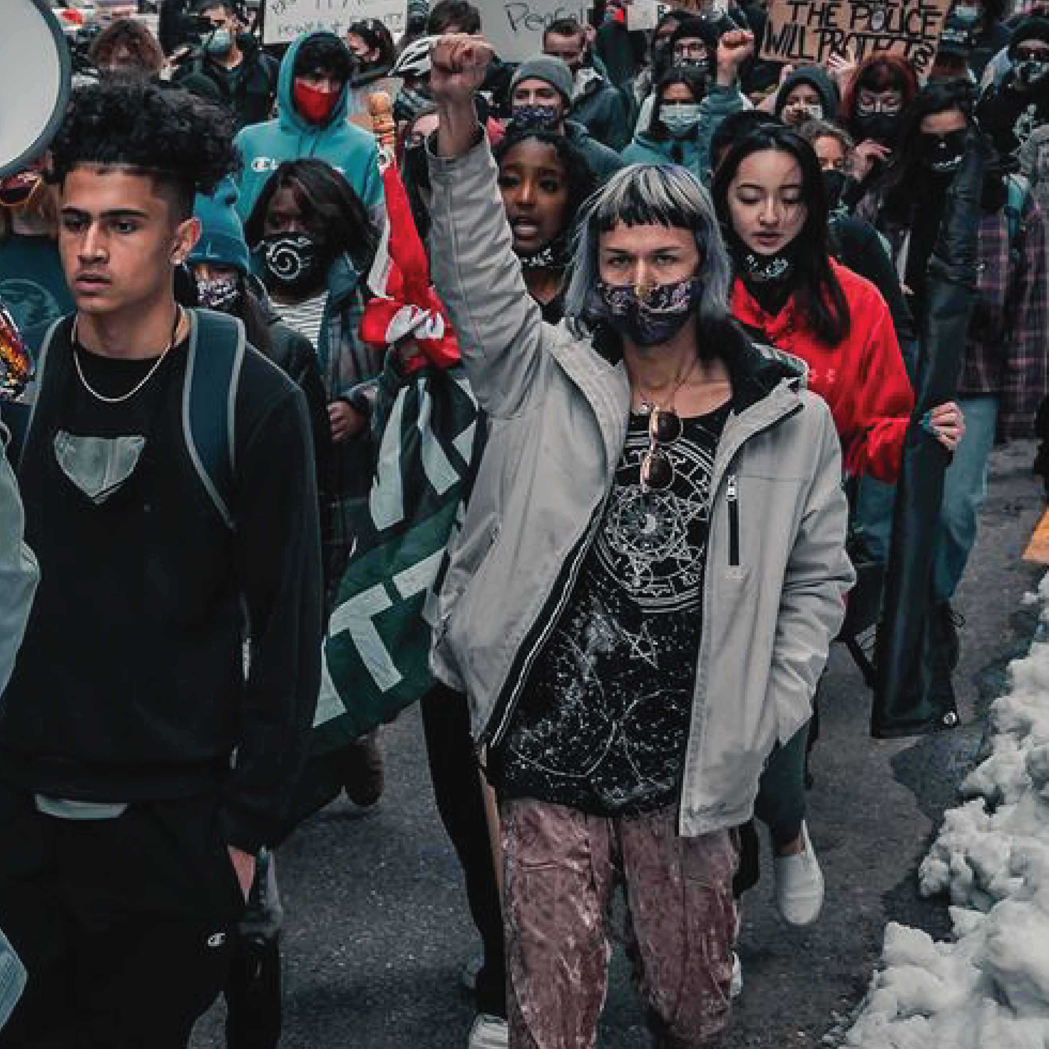 An anti-racism protest takes place in Colorado, USA. (file)