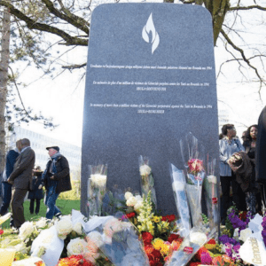 A monument in memory of the 1994 Genocide against the Tutsi in Rwanda is unveiled at the United Nations in Geneva. (file)