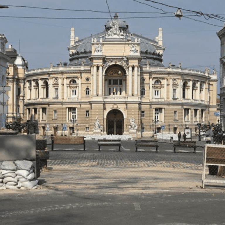 The streets of Odessa during the Russian invasion.