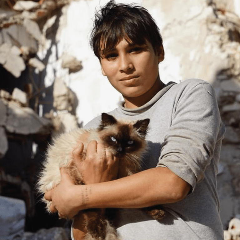 Mohammed, 16, lives in Al Saberi area in Benghazi. He, his parents, and four siblings fled their home which was bombed during the war in 2015.
