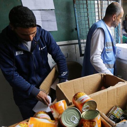 UNRWA teams are working around the clock to distribute food to desperate Palestinians.